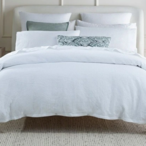 Guest room quilt cover set (Heritage Cotton Waffle, white) (superking size)