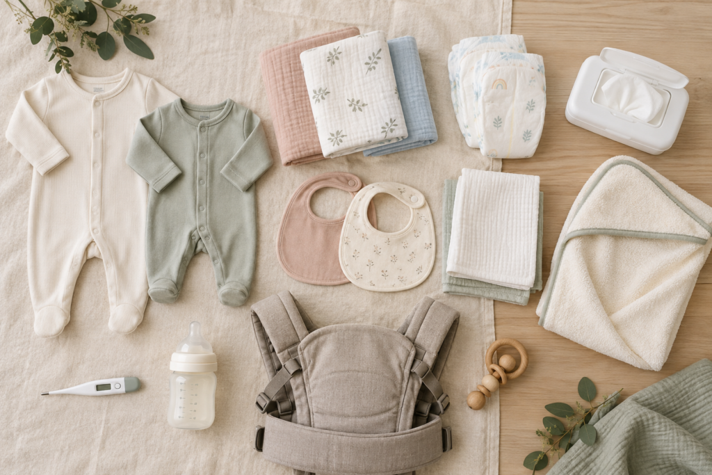 Practical newborn essentials for an Australian baby gift registry